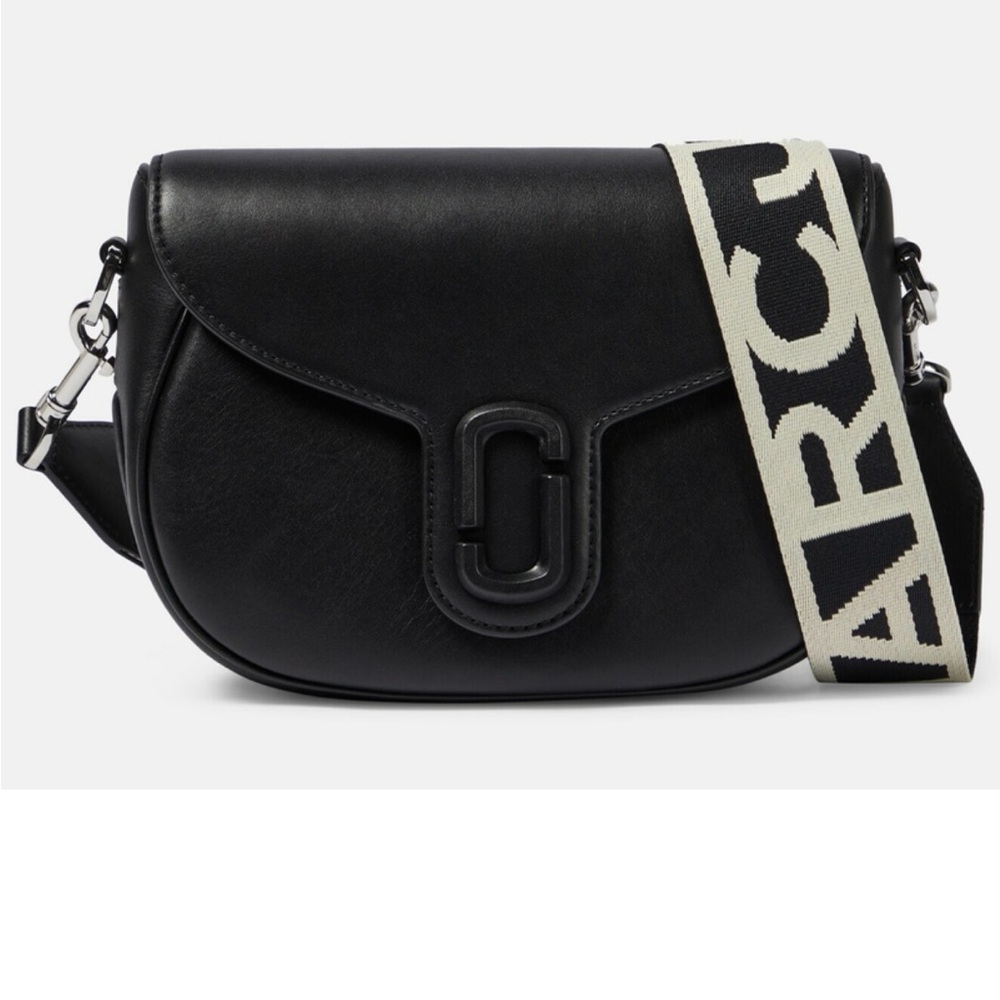 Marc Jacobs Black Crossbody Bag with Logo Strap
